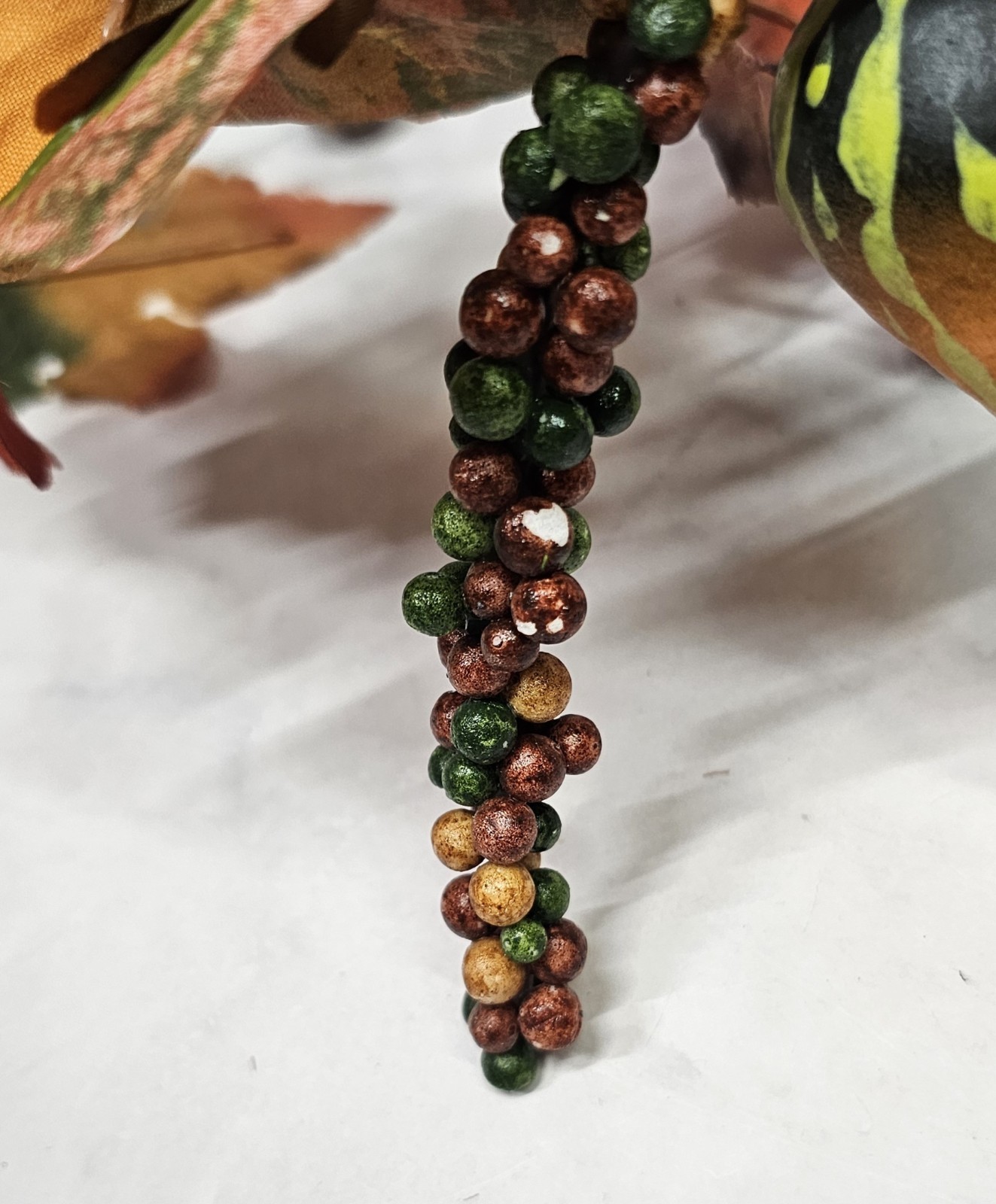 Fall Artificial Flowers With Small Pumpkin And Gourds