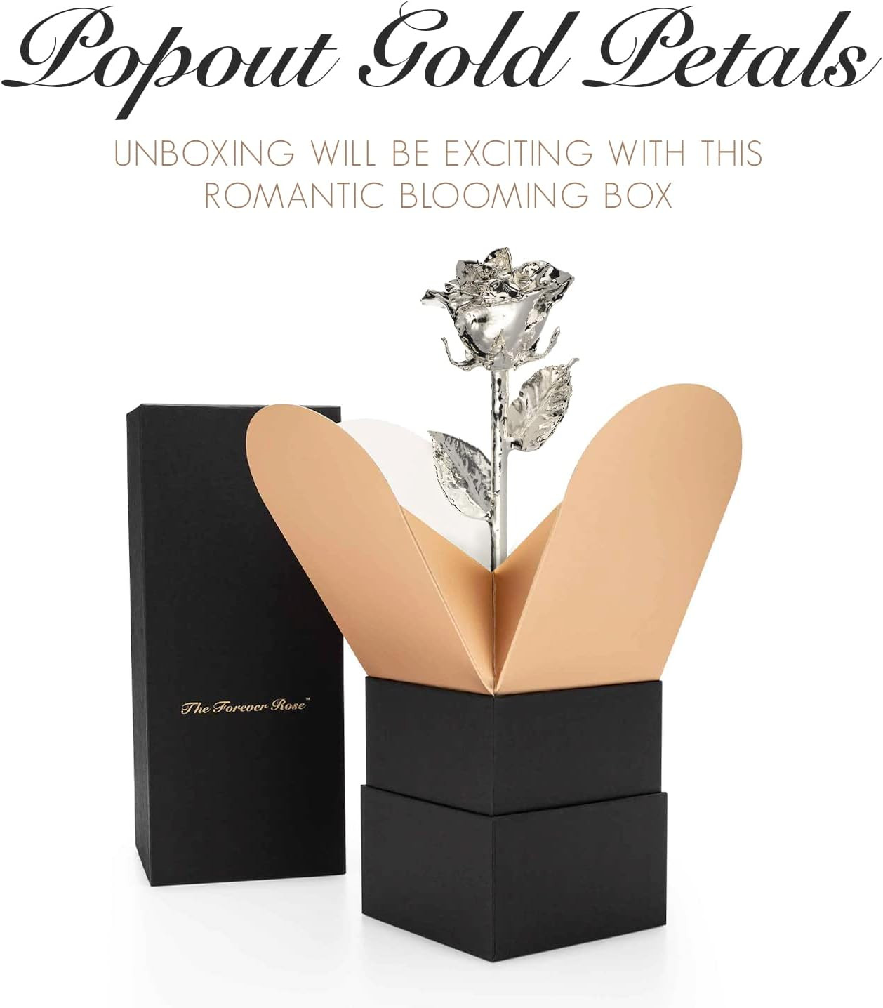 Hand Dipped Silver Rose & Phantom Vase | Unique Valentine’s Gift Bundle