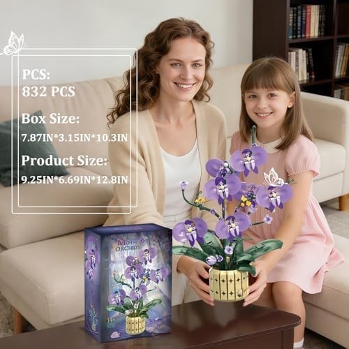 Botanicals Orchid Flower Kit, Flower Pot Set, Compatible with B0G1TBotanical Col