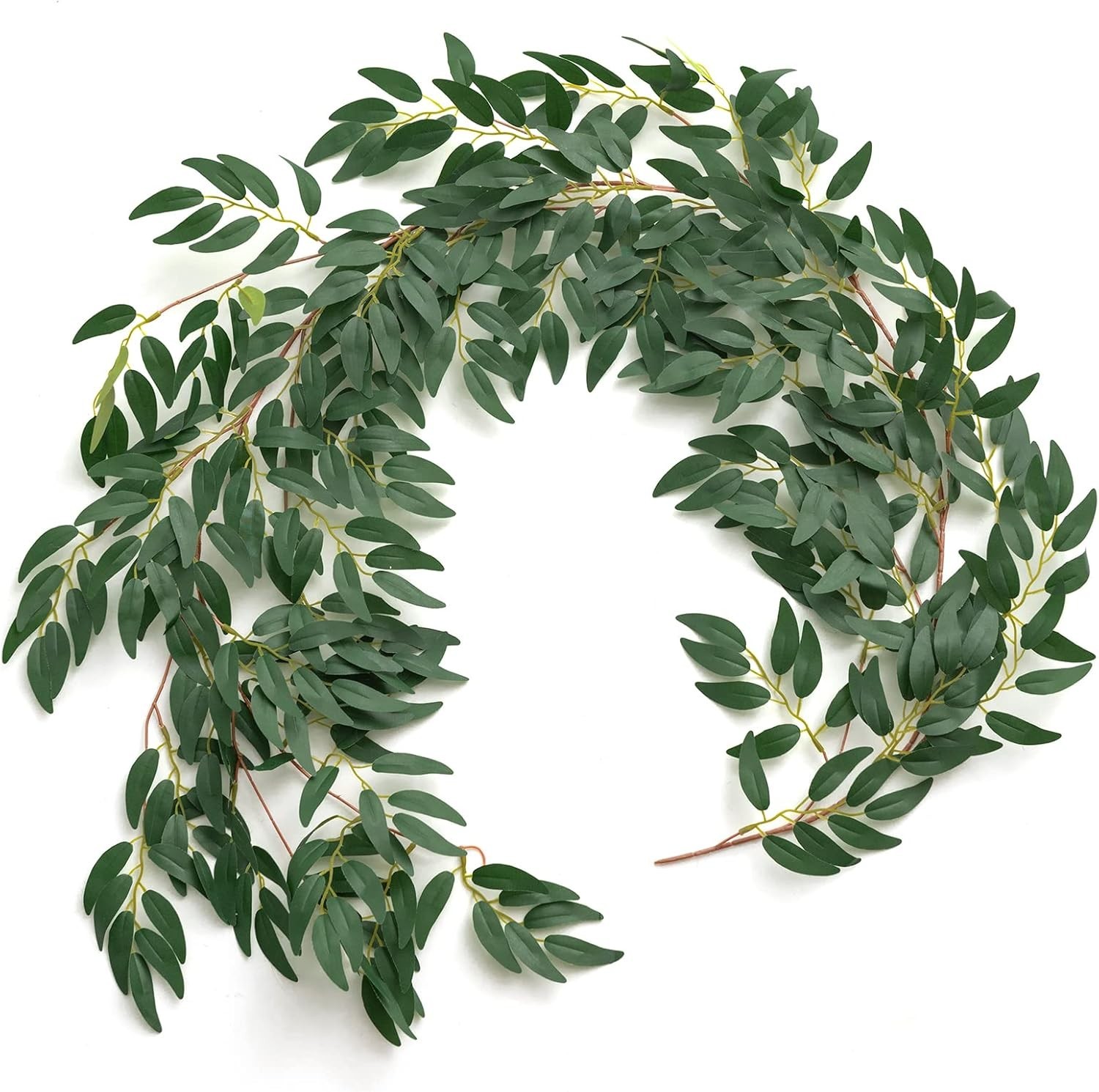 Artificial Silk Willow Leaf Swag – Dark Green