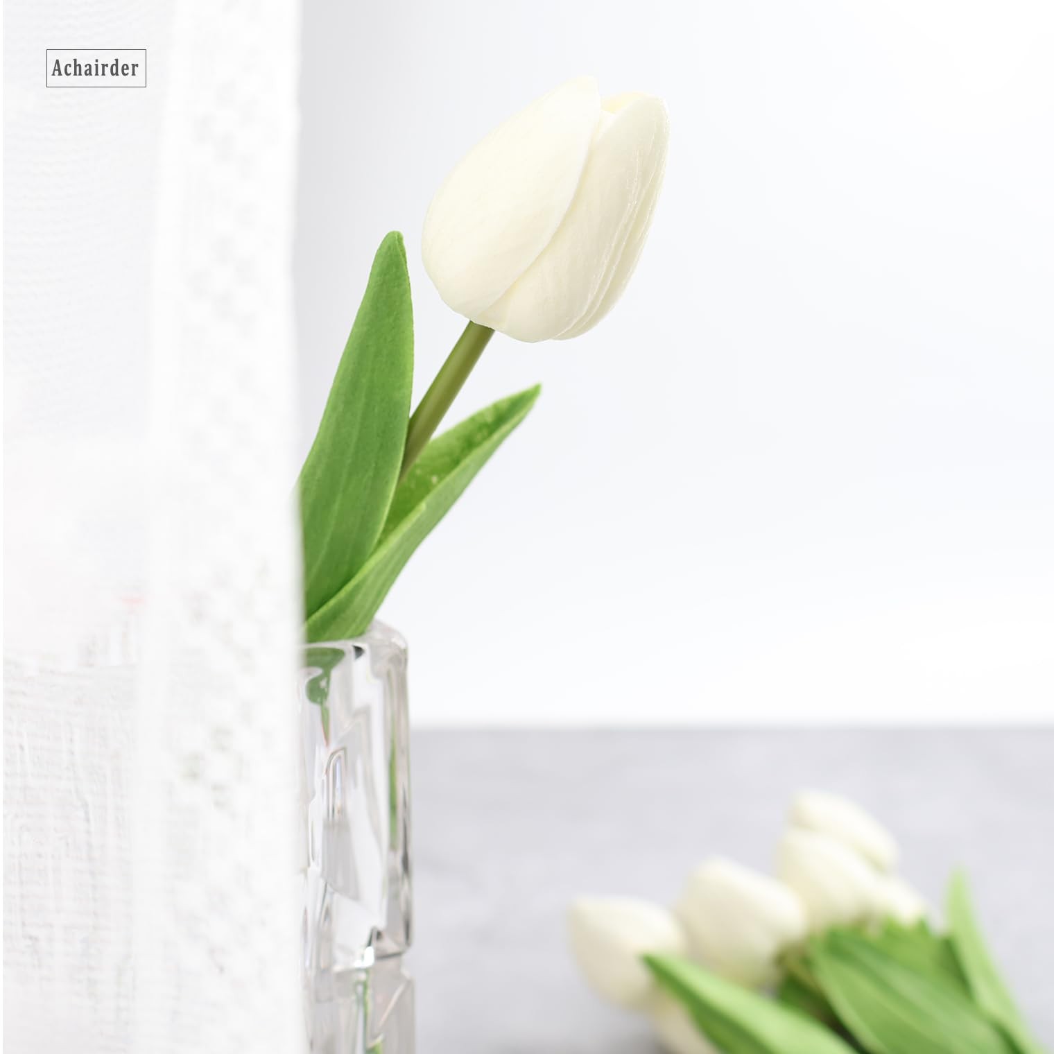 30pcs Tulips Artificial Flowers, Artificial Latex Real Touch Tulips Flowers B…