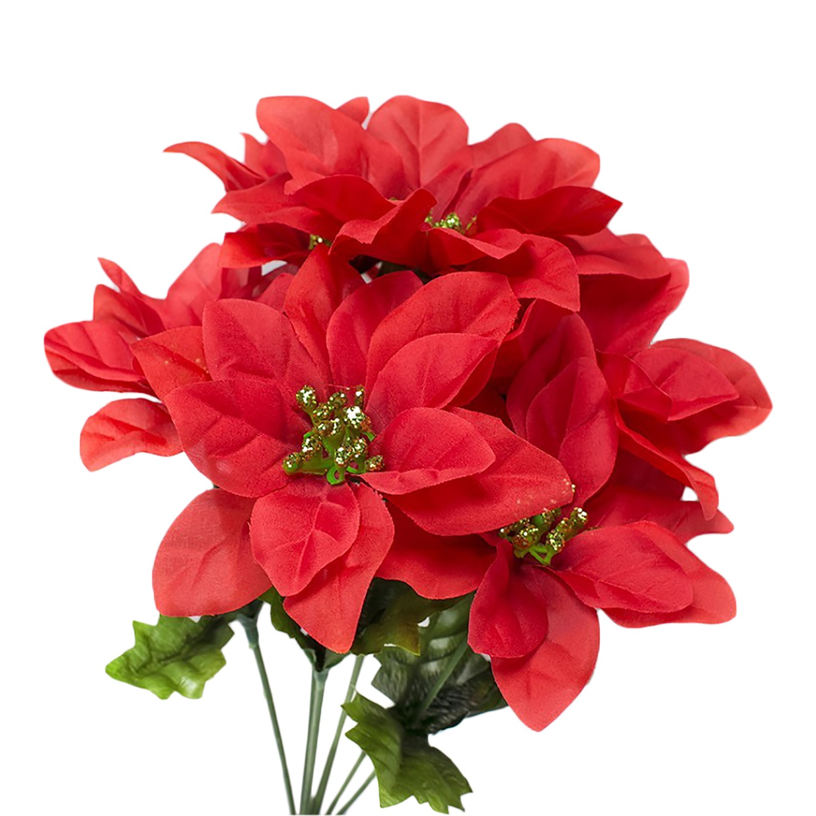 35cm Red Poinsettia Artificial Flower Arrangement