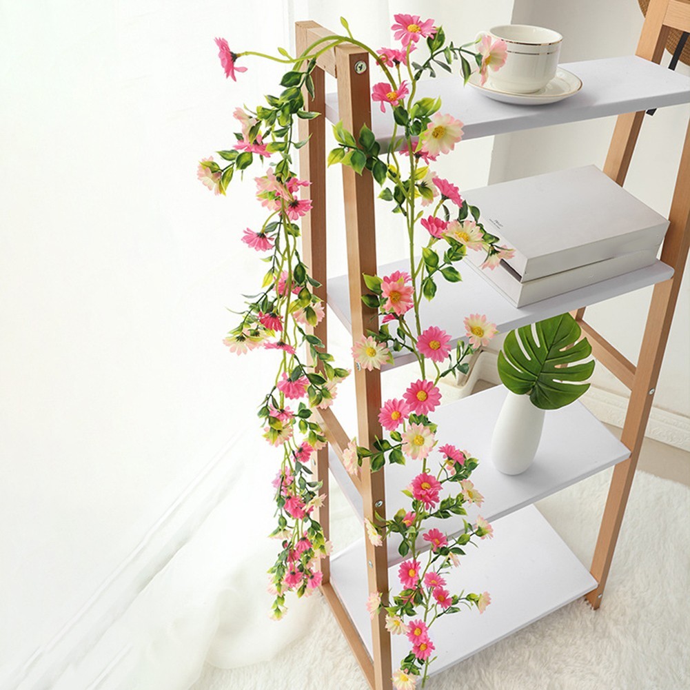 Lightweight Faux Daisy and Sunflower Vine 2 1m for Home and Event Decoration