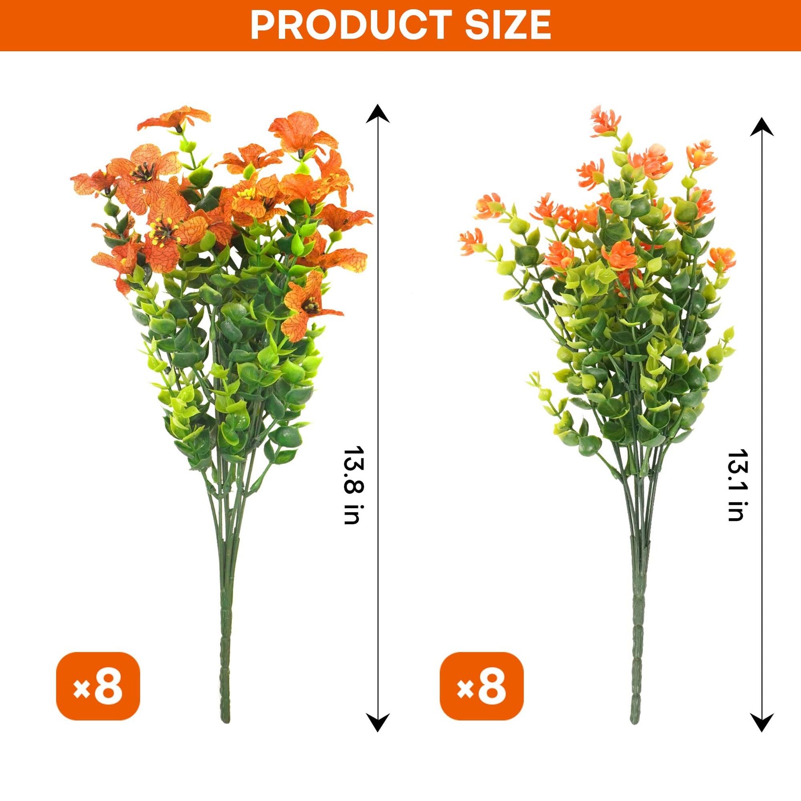 16 Bundles Artificial Mums for Outdoors Garden Home Decoration Fake Mums Deco…