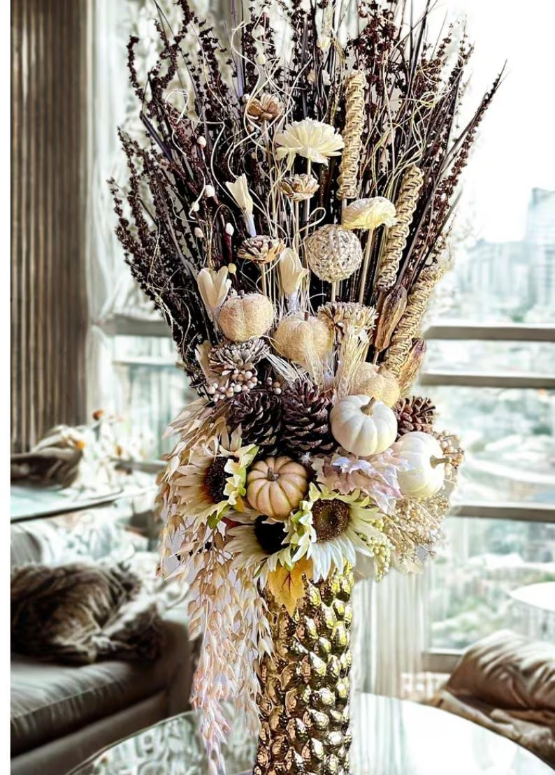 Large Sunflower Floral Arrangement: Fall Home Decor, Thanksgiving Centerpiece