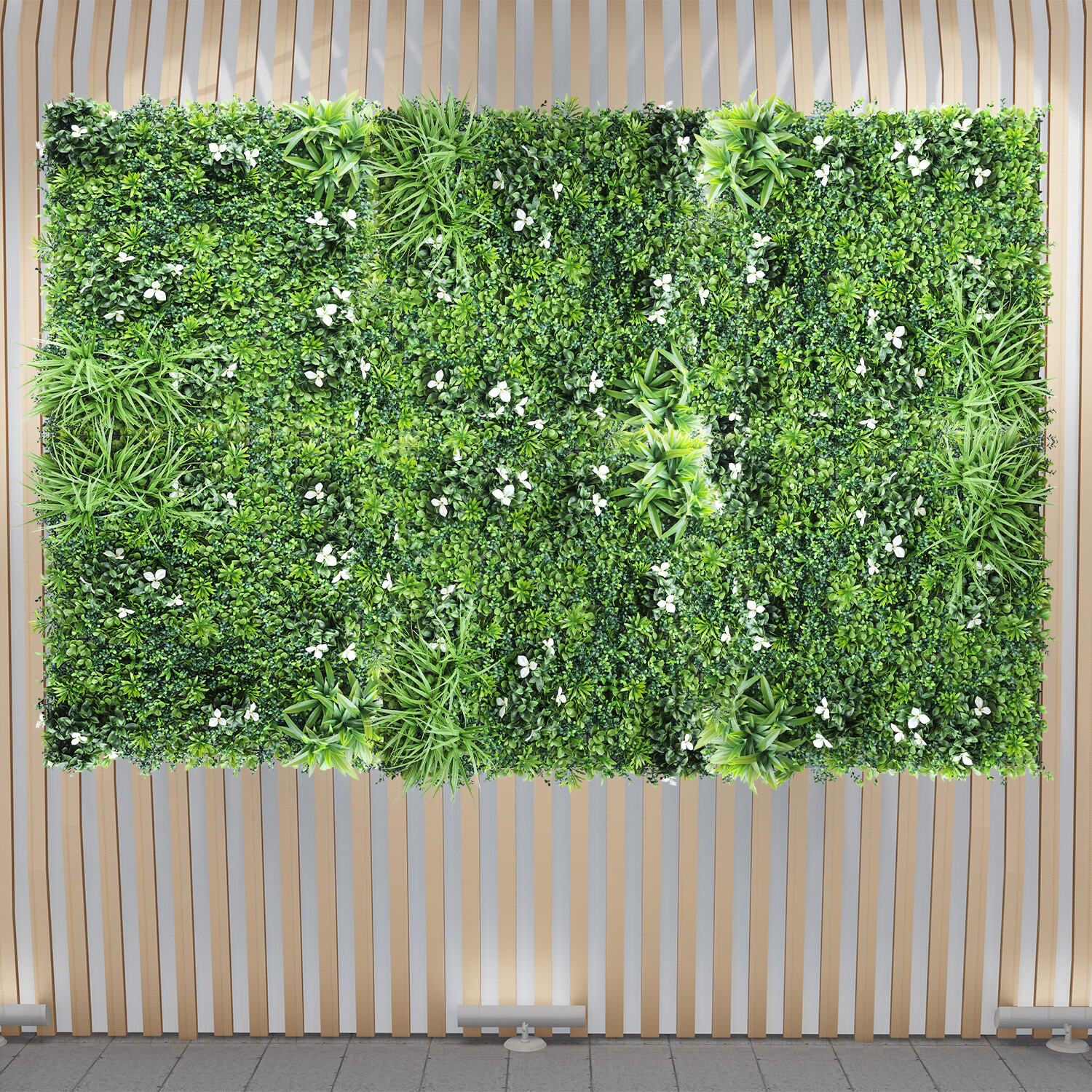 40″x 40″ Artificial 3D Faux Ivy Fence Mixed Panel Mat Wall Fence Hedge Decor #02