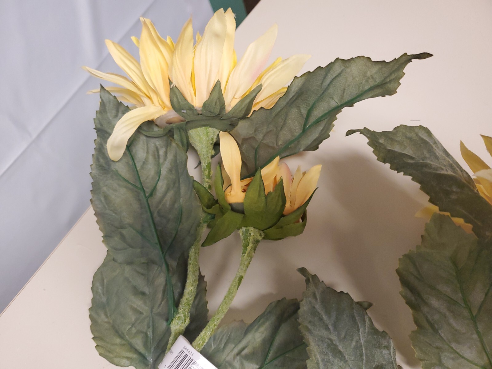 MD Bloom Bright Yellow Sunflower Stem / Pick 26″ High Autumn Fall Summer Floral
