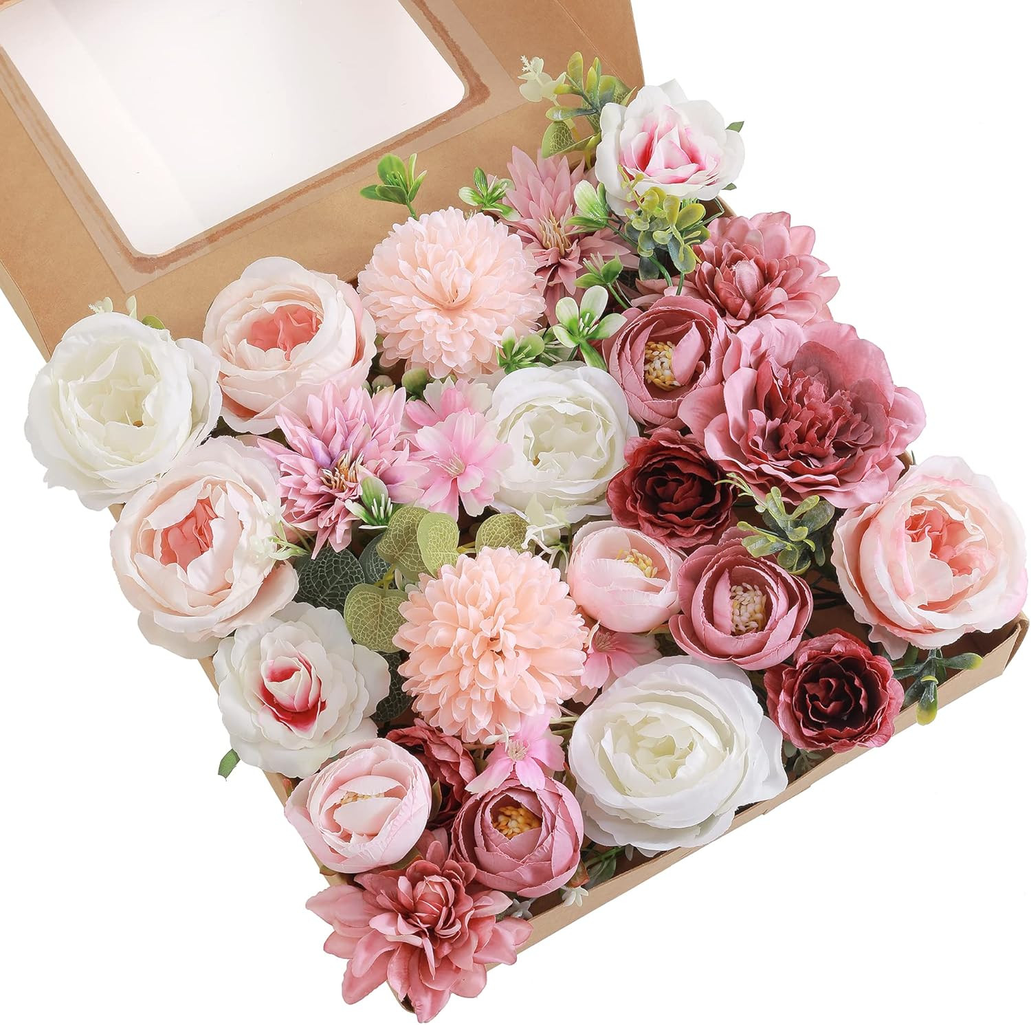 Artificial Flowers Combo, Fake Flowers for DIY Tables Centerpieces Baby Shower B