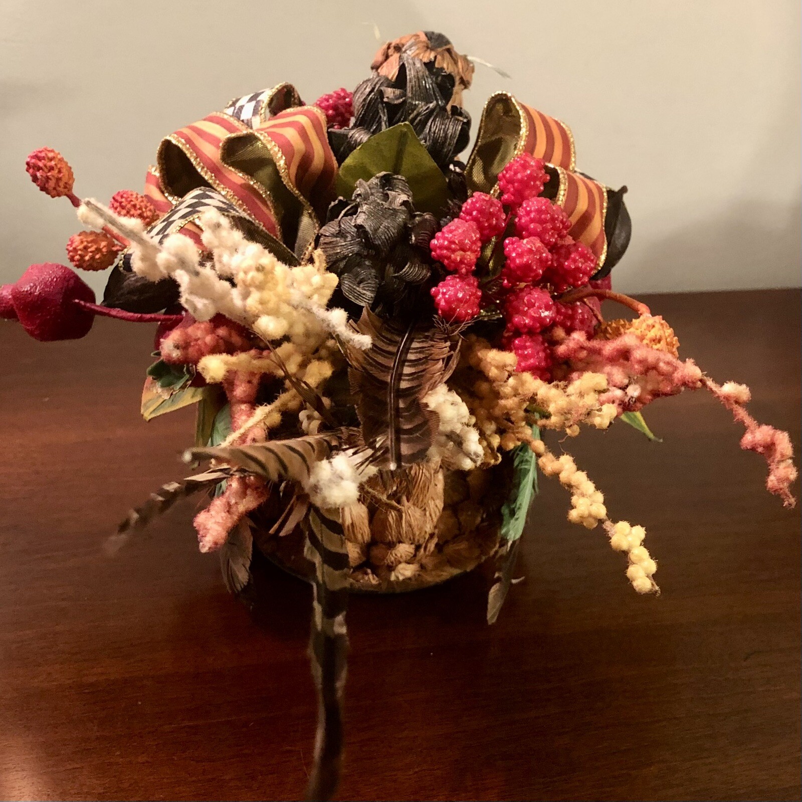 Mackenzie Childs-Bittersweet Pheasant-Centerpiece-Retired-Rare
