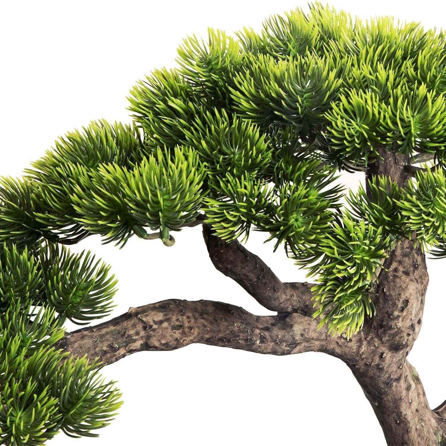 15 inch Artificial Bonsai Tree, Large Faux Juniper Pine Plant Desk Decoration