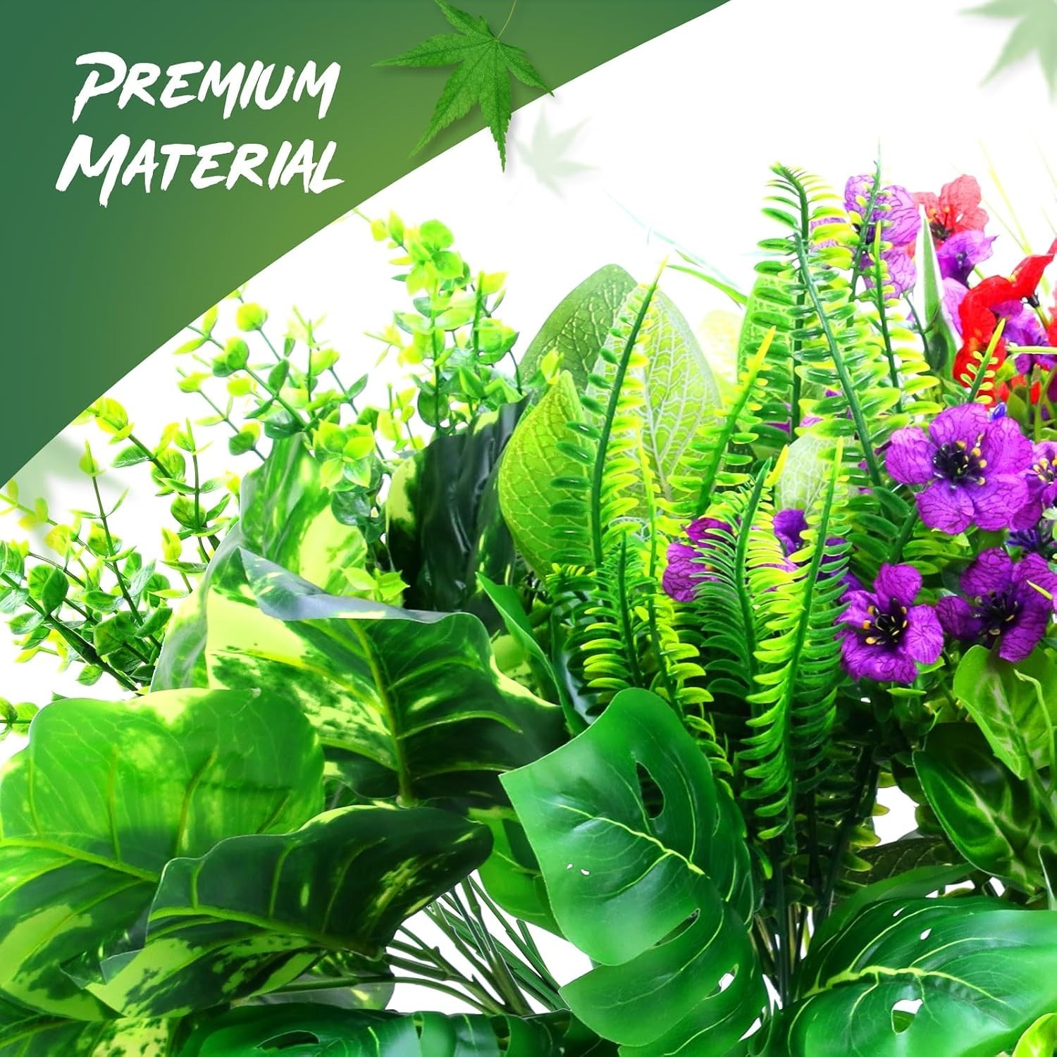 Maintenance-Free 14 Bundle Faux Plants – Perfect for Garden and Patio Beauty