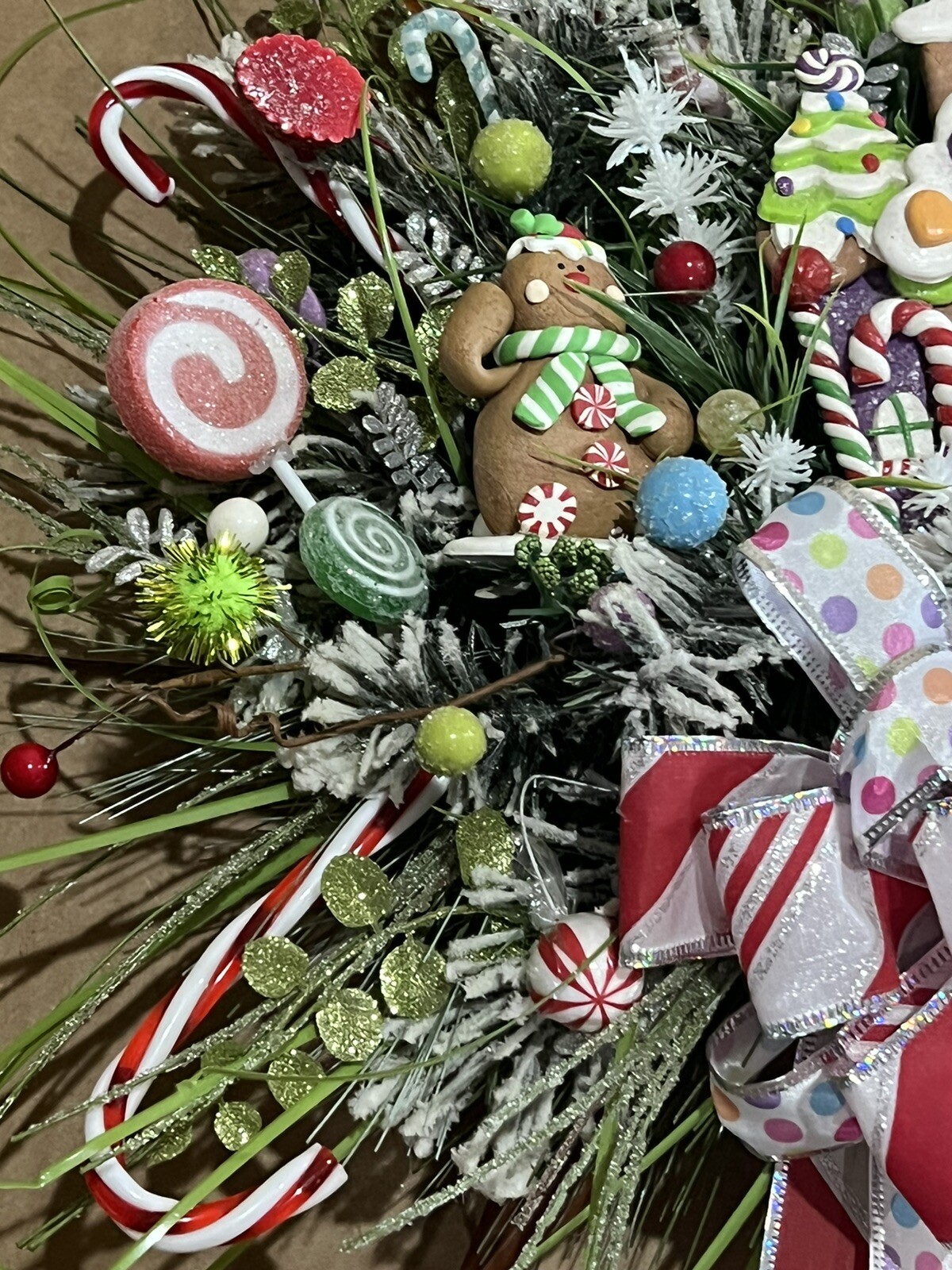 Gingerbread Holiday Christmas Wreath