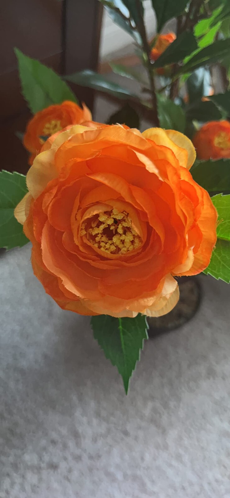 40 in Artificial Camellia Tree Faux Plant Floral Indoor Outdoor Decor Flower Pot
