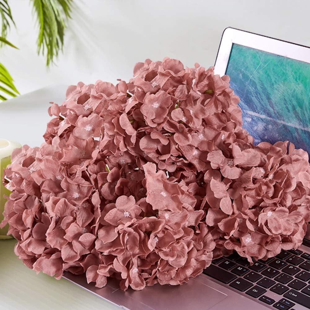 High-Quality Dusty Rose Silk Flower Heads (10 Pcs) for DIY Floral Masterpieces