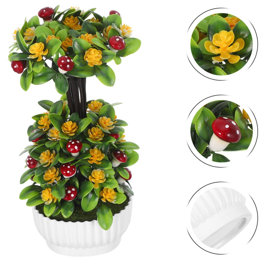 Realistic Faux Bonsai Tree: Artificial Plants Indoor Pot – Decorative Fake