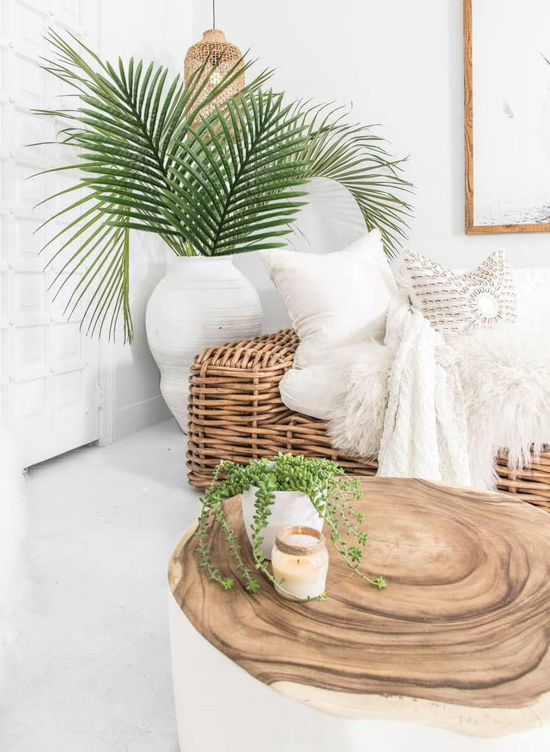 Large Artificial Palm Leaves Palm Fronds Tropical Leaves Areca Palm Branches Pal