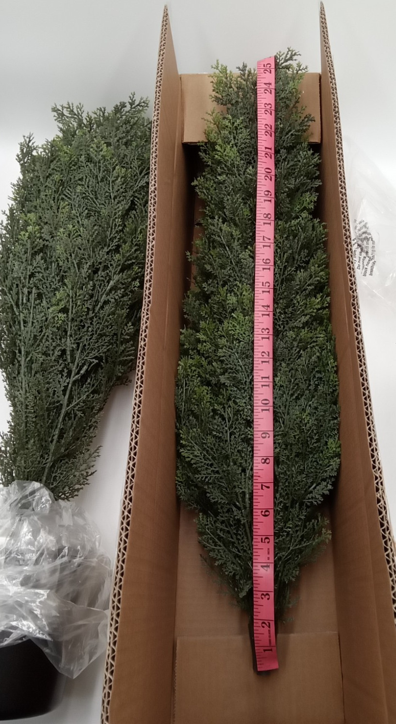 Silk Tree Warehouse Company Artificial Cedar Topiary Tree Faux Plant UV Rated