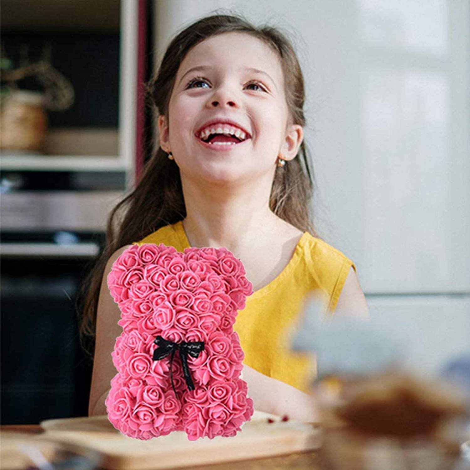 Rose Flower Hand Made Teddy Bear 10 Inches Valentin’s Day Birthday Anniversary