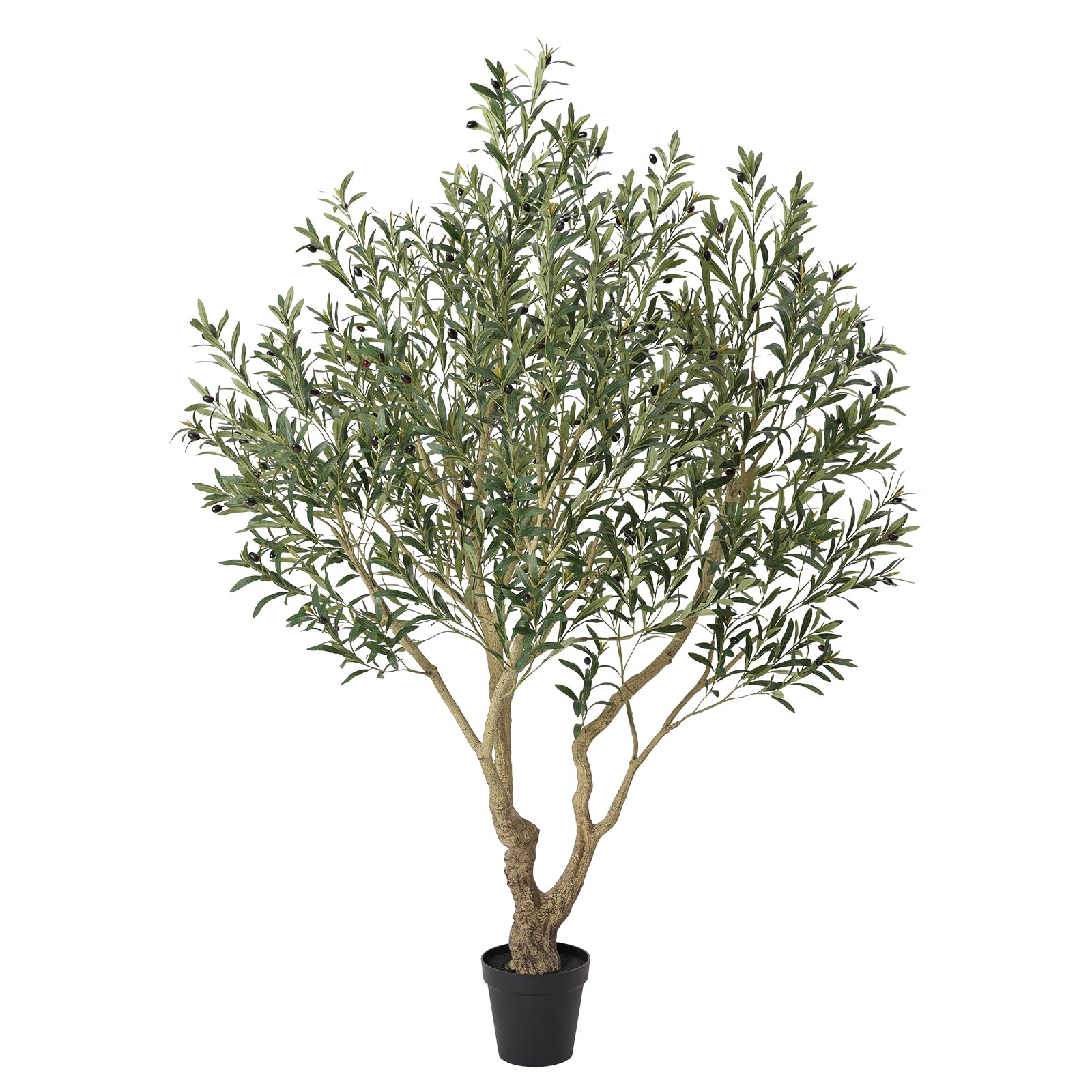 Olive Tree Artificial Indoor 7ft – Large Fake Plants – Realistic Faux Olive T…