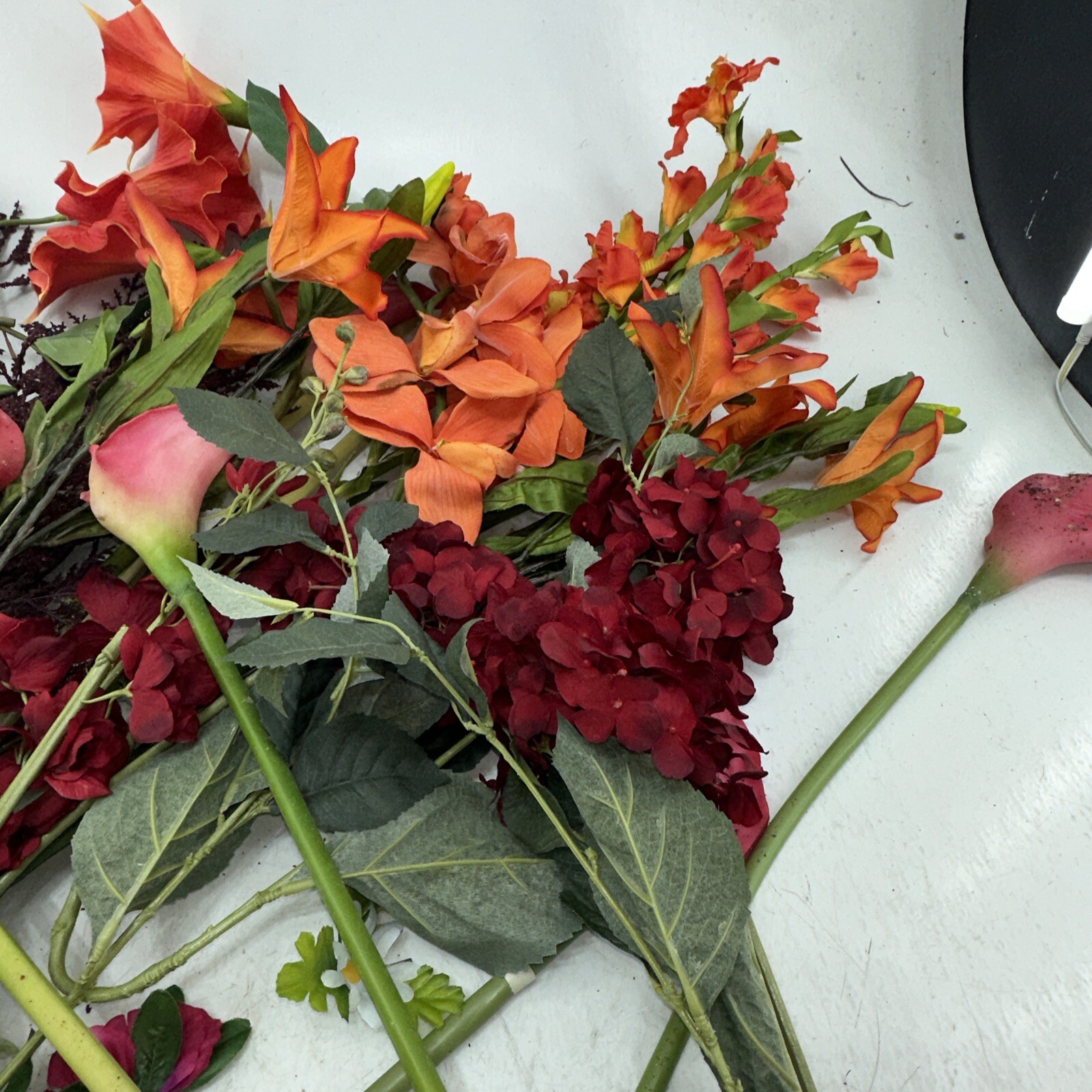 Artificial Flowers Mixed Lot Foliage Leaves Flowers Decor Wedding Party Holiday