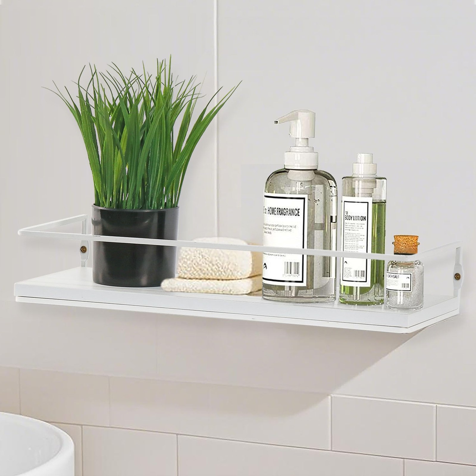 2 PCS Fake Potted Wheat Grass Artificial Greenery Indoor Bathroom Decor
