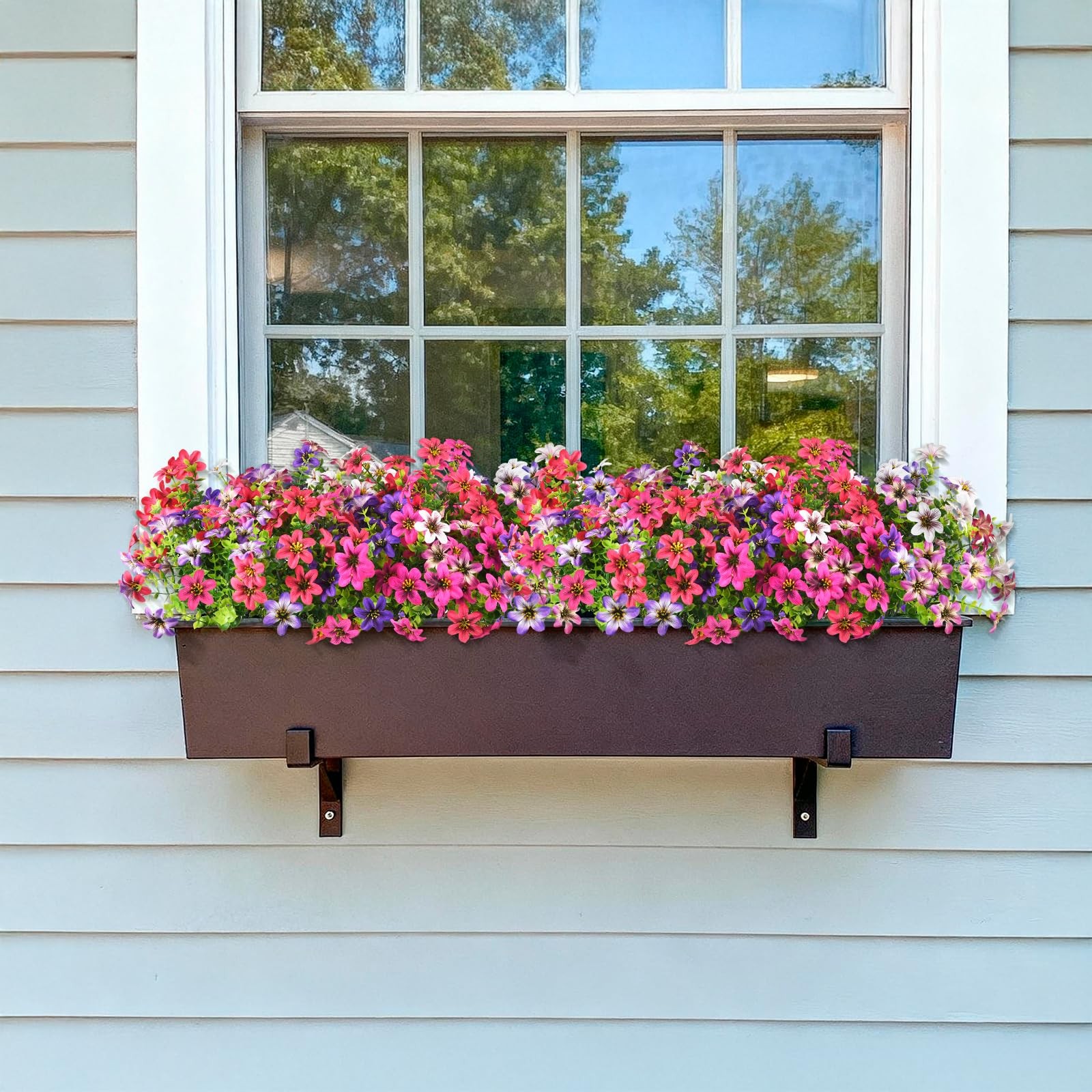 Best Artificial Flowers for Outdoor Fake Plants Spring Decoration, 12 Bundles