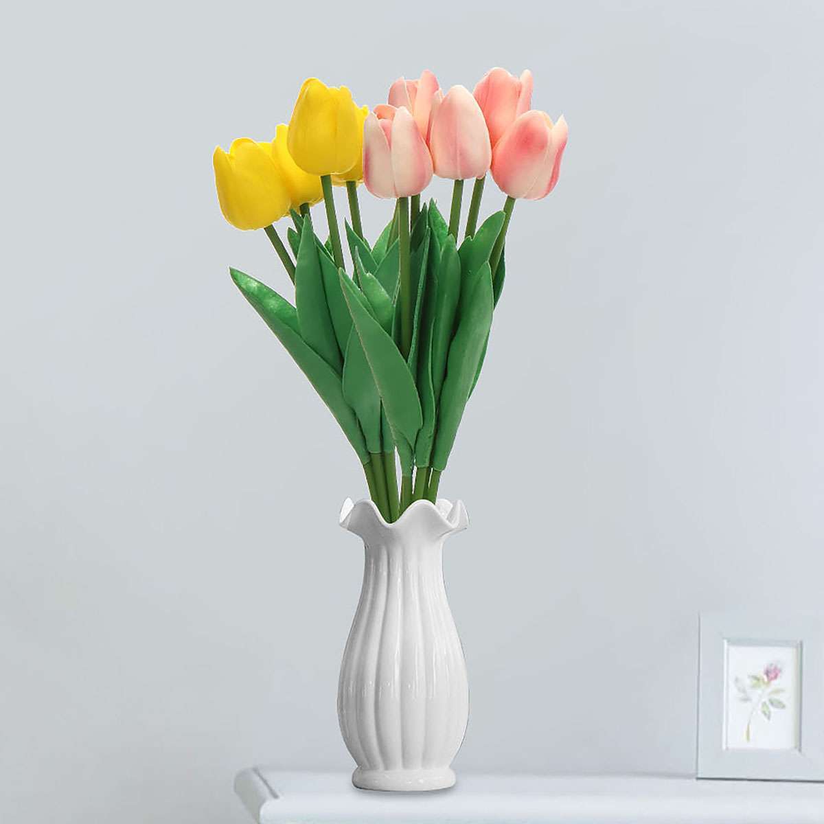 5X Real Touch Artificial Tulips Bouquet Bridal Home Wedding Party Festival Decor