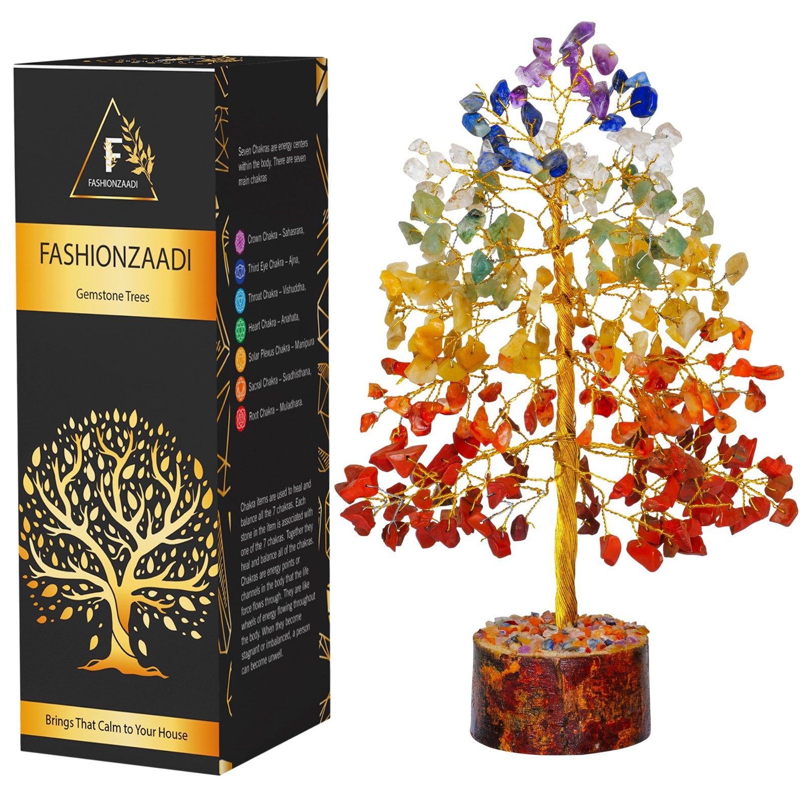 7 Chakra Crystal Tree of Life Crystals Healing Stones Birthday Gifts