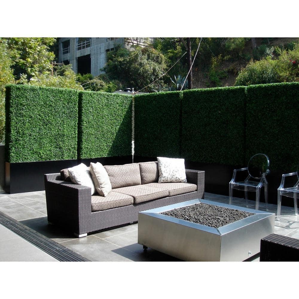 Ejoy 40 in. x 120 in. Artificial Light Green Boxwood Roll Panels UV Protected