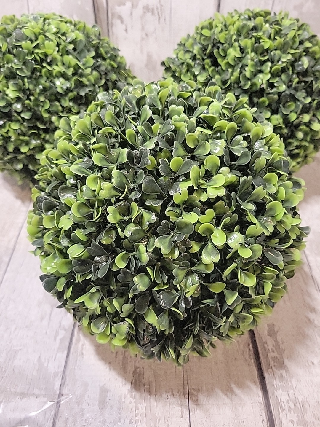 Set of 3 – 8″ inch Artifical Boxwood Round Topiary Plant Indoor Outdoor