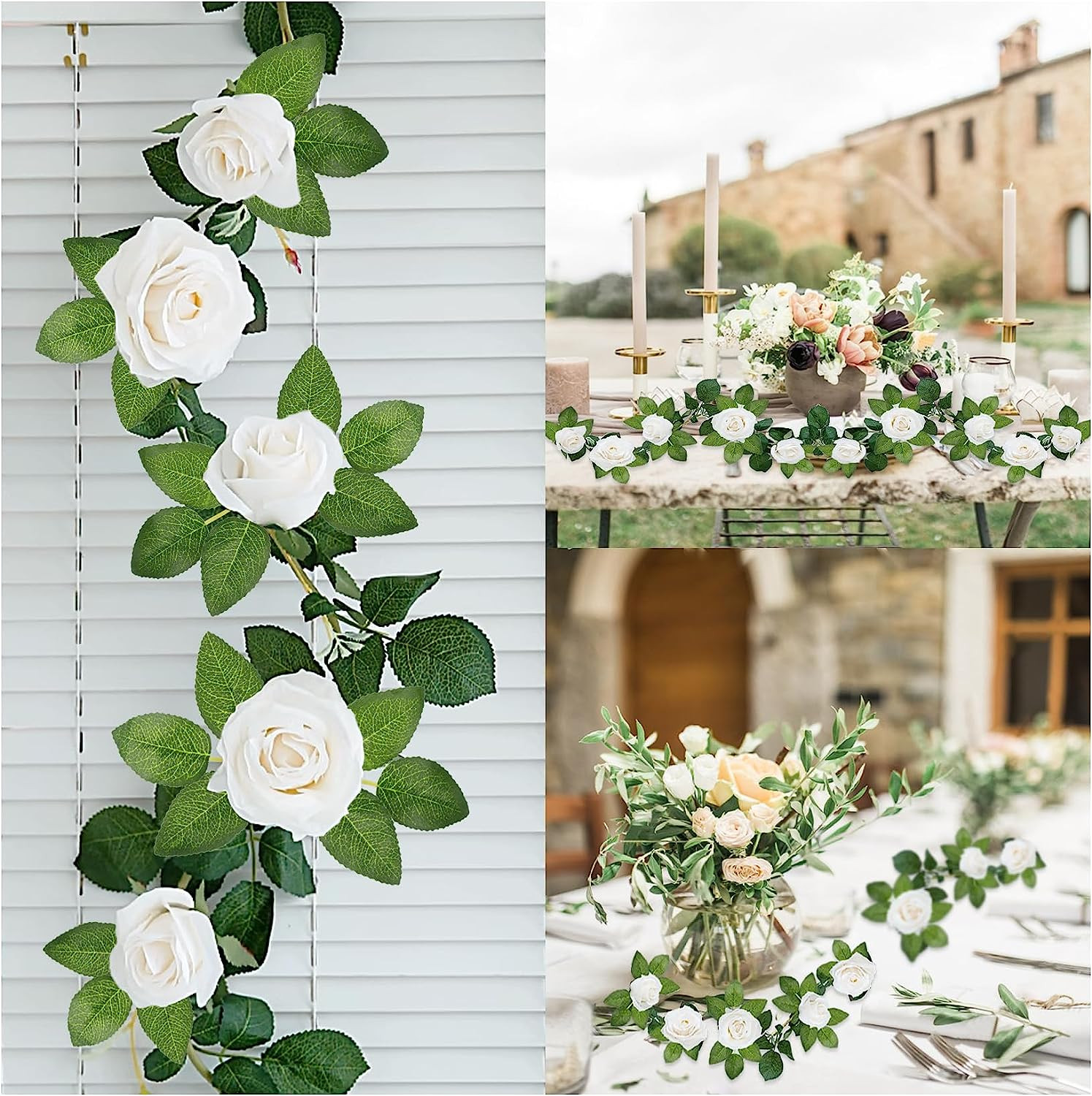 60PCS Rose Leaves Artificial – Fake Roses Leafs Green Leaves Artificial Flowers