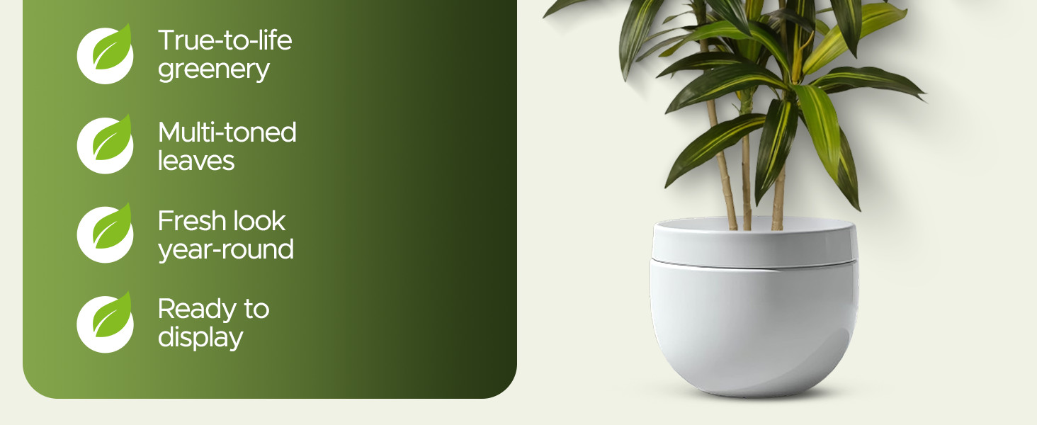 5FT Artificial Dracaena Plant Indoor – Tall Artificial Indoor Tree in Pot,
