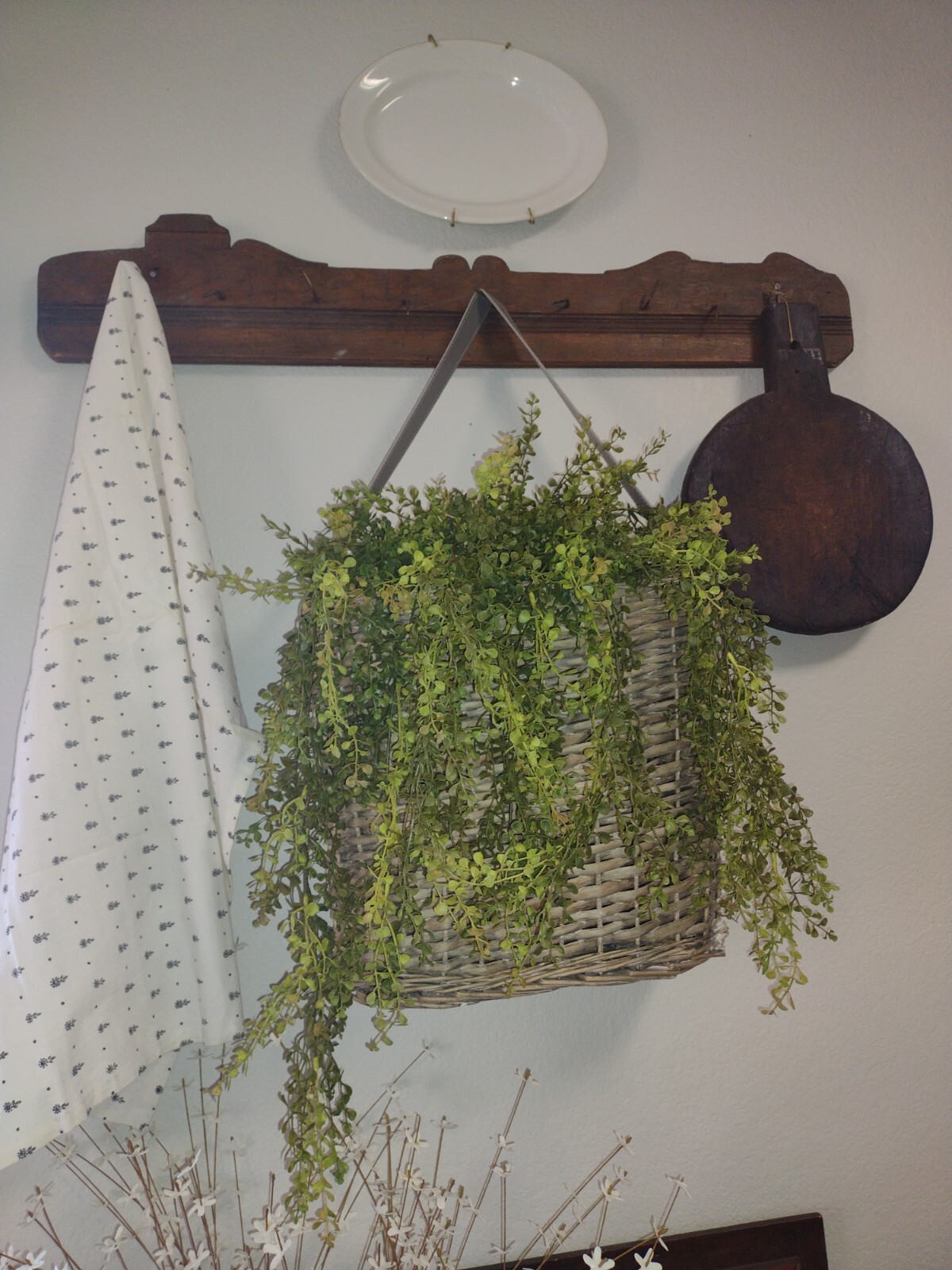 Lifelike Artificial Faux Hanging Trailing Plant Farmhouse Greenery Peperomia