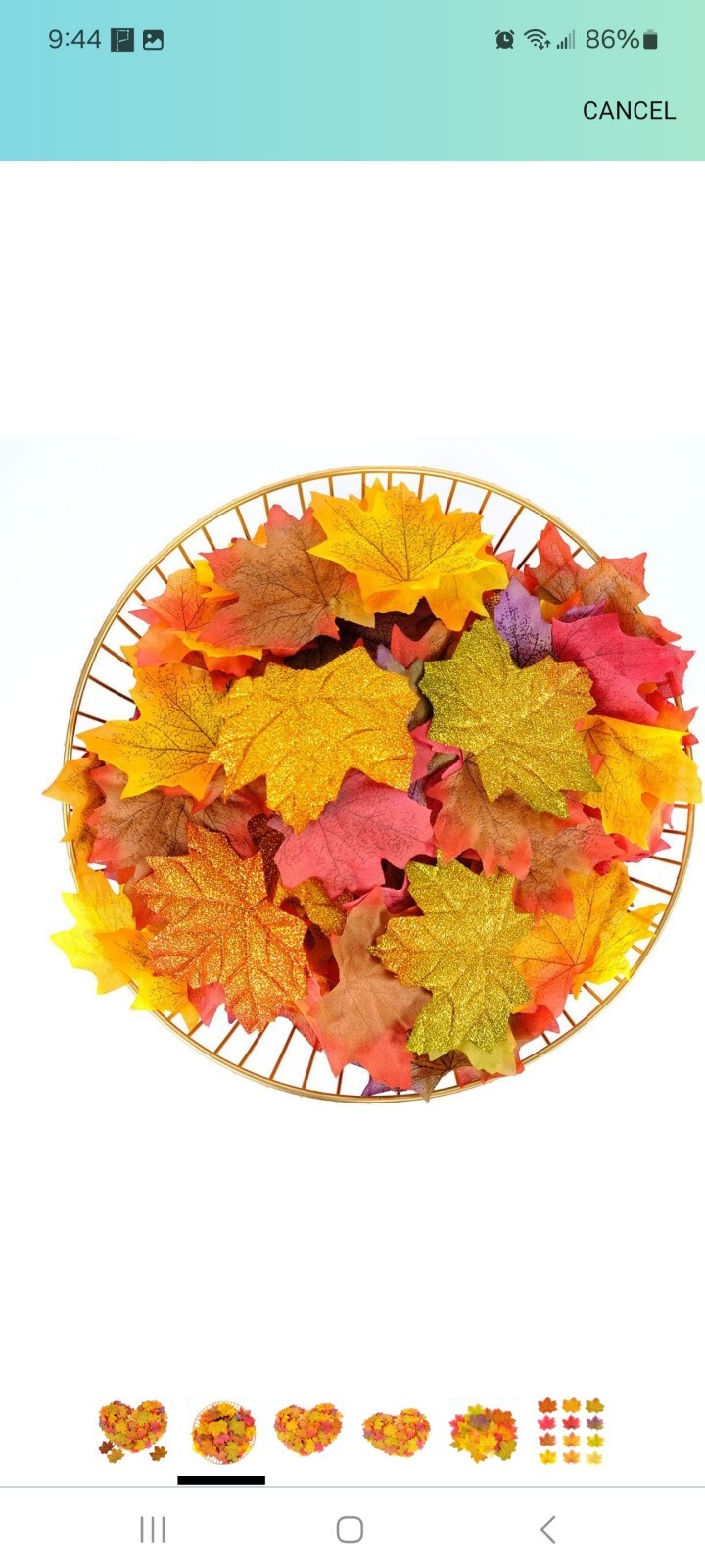 500pcs Assorted Mixed Fall Colors Artificial Maple Leaves Decor Decoration