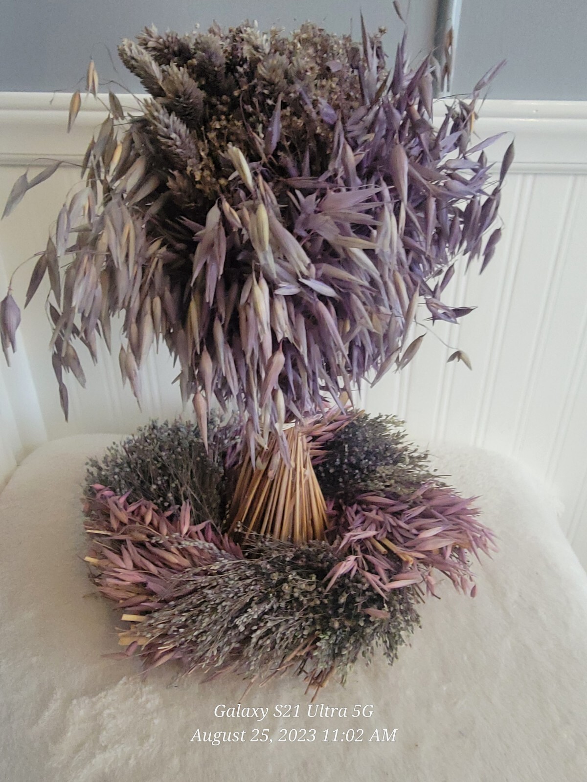 Artificial Wreath and Bouquet Combo. Purple Double Color SONOMA