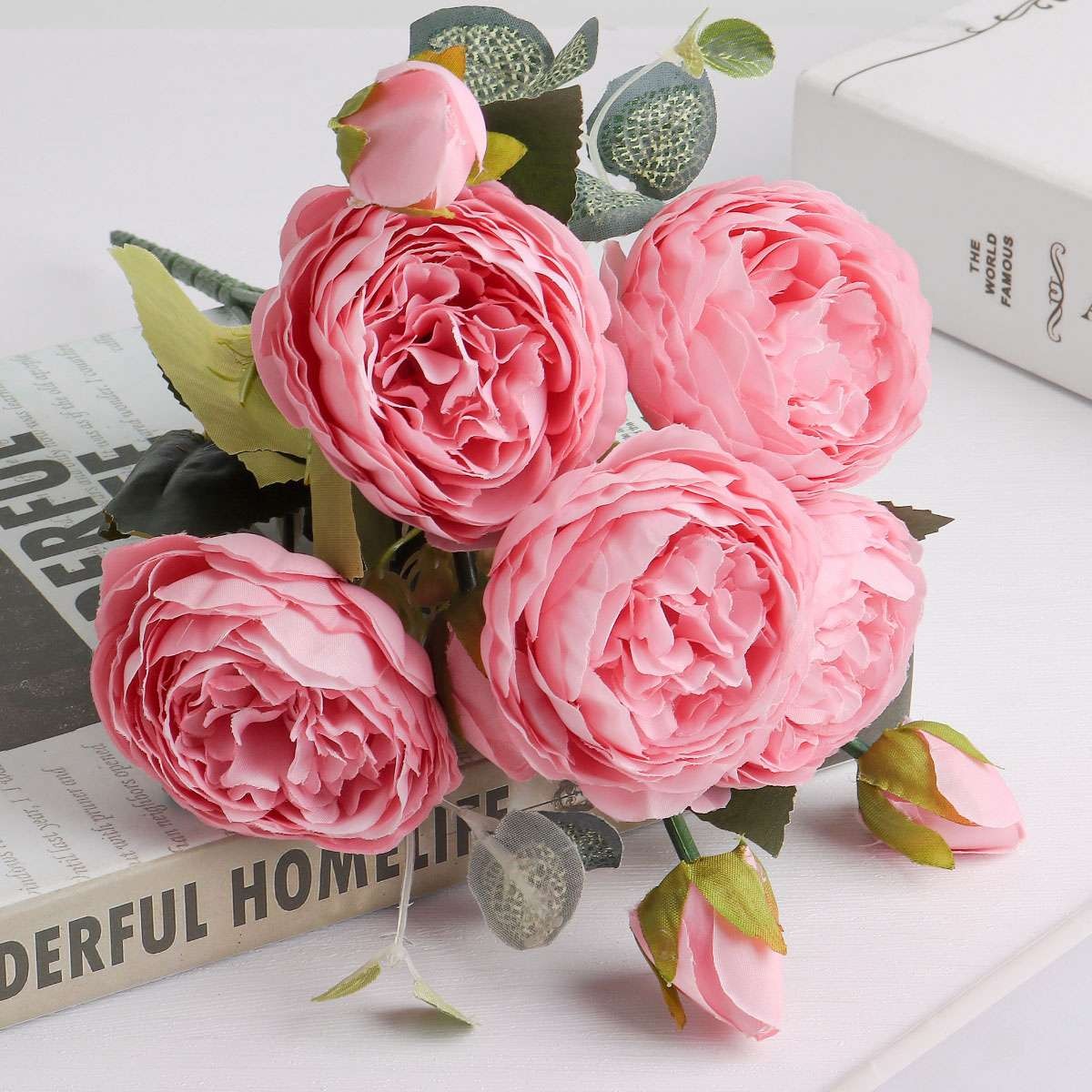 9 Heads Artificial Hydrangea Flower Silk Bouquet Party Wedding Home Xmas Decor