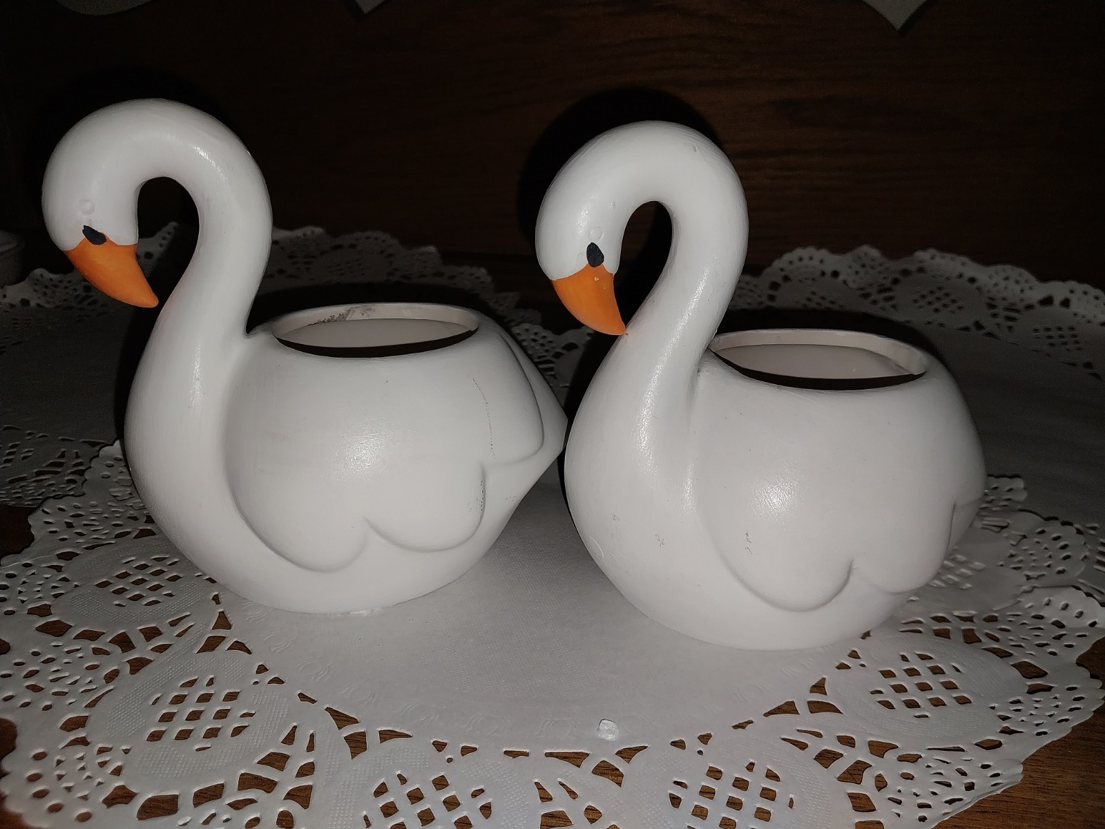 Swan Planter And Flamingo Used For Small Plants Or Herbs