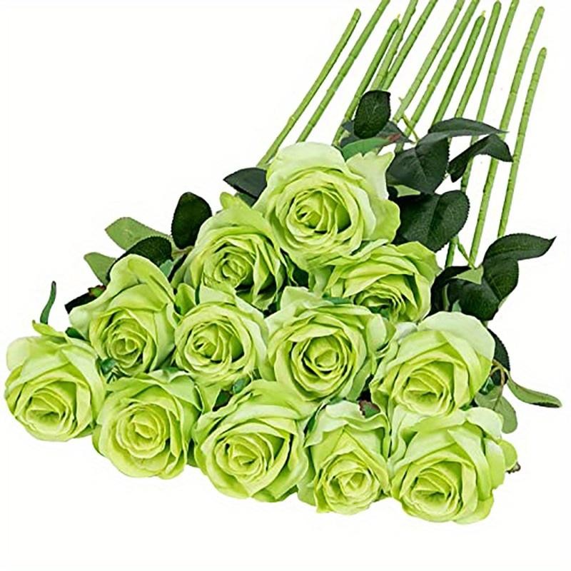 12pcs Realistic Artificial Rose Bouquet for Weddings, Birthdays, and More for Fl