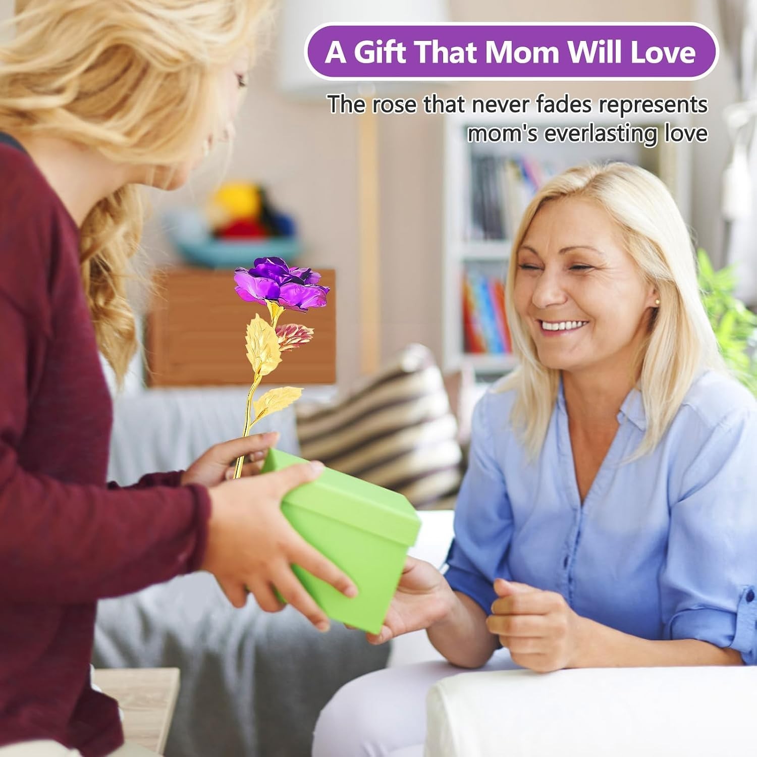 24K Gold Rose Gift with Luxurious Box – Perfect for Her on Special Occasions