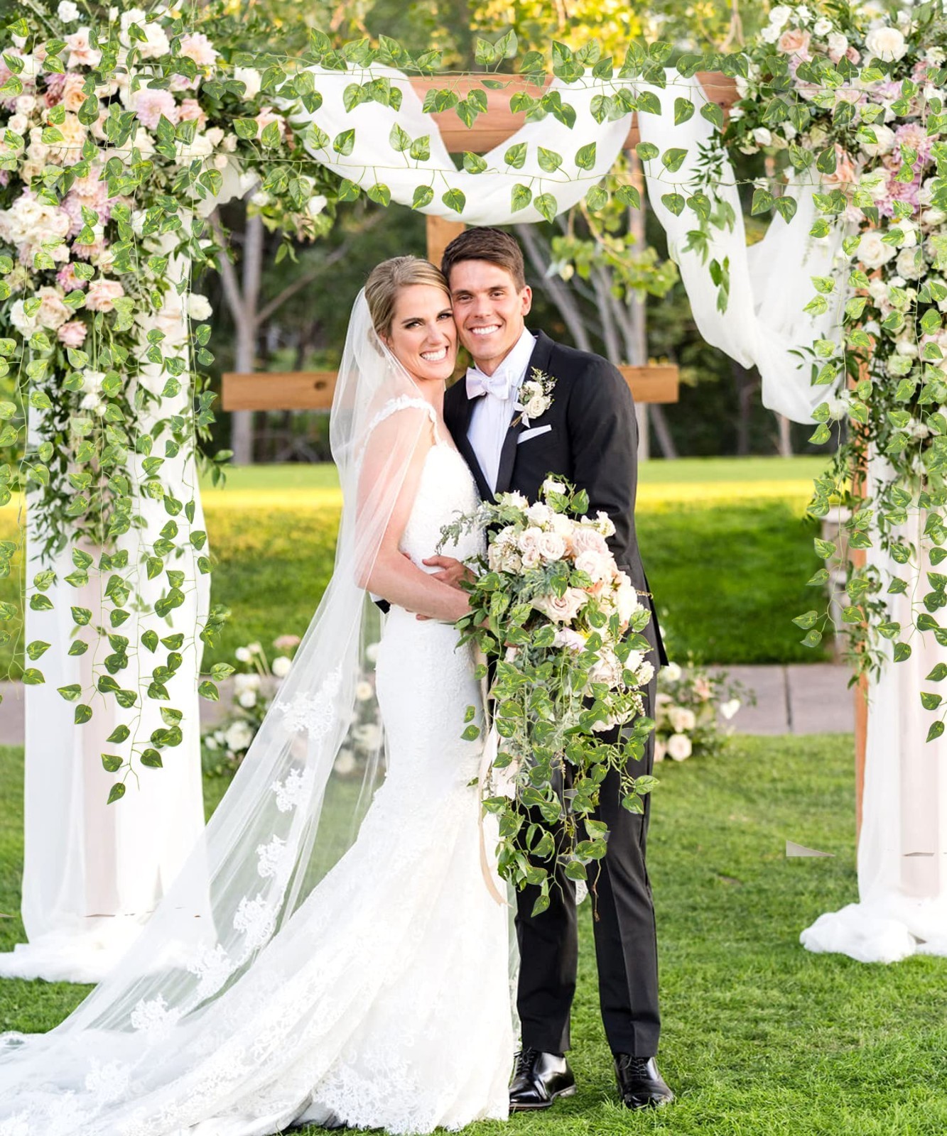 24 Pack 173ft Artificial Ivy Vines Fake Leaves Garland for Wedding Party Decor