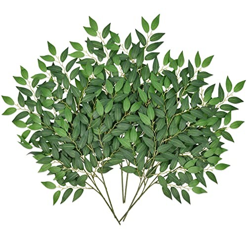 26″ Italian Ruscus Greenery Stems – Artificial Green Leaf – 16 Matte Green