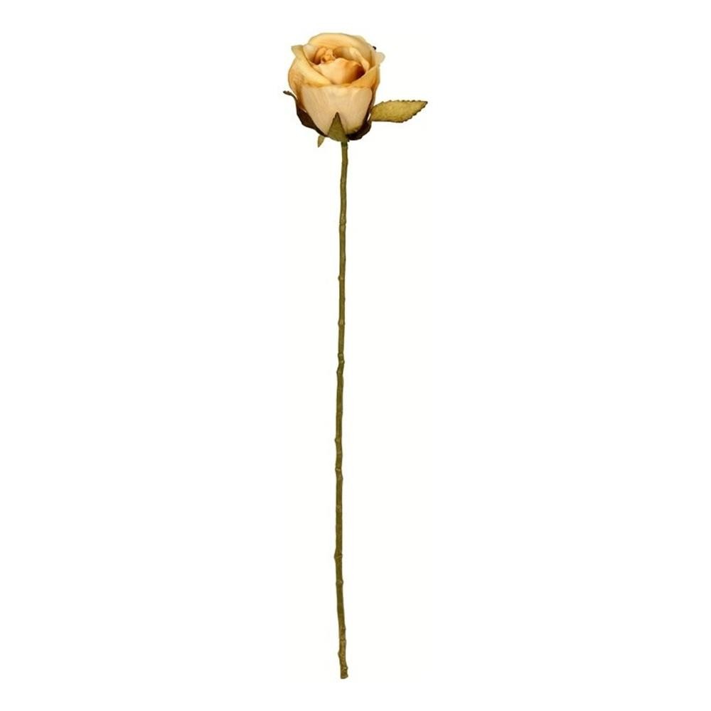 Vickerman 18″ Fabric Artificial Rose Stem in Mustard Yellow (Set of 12)