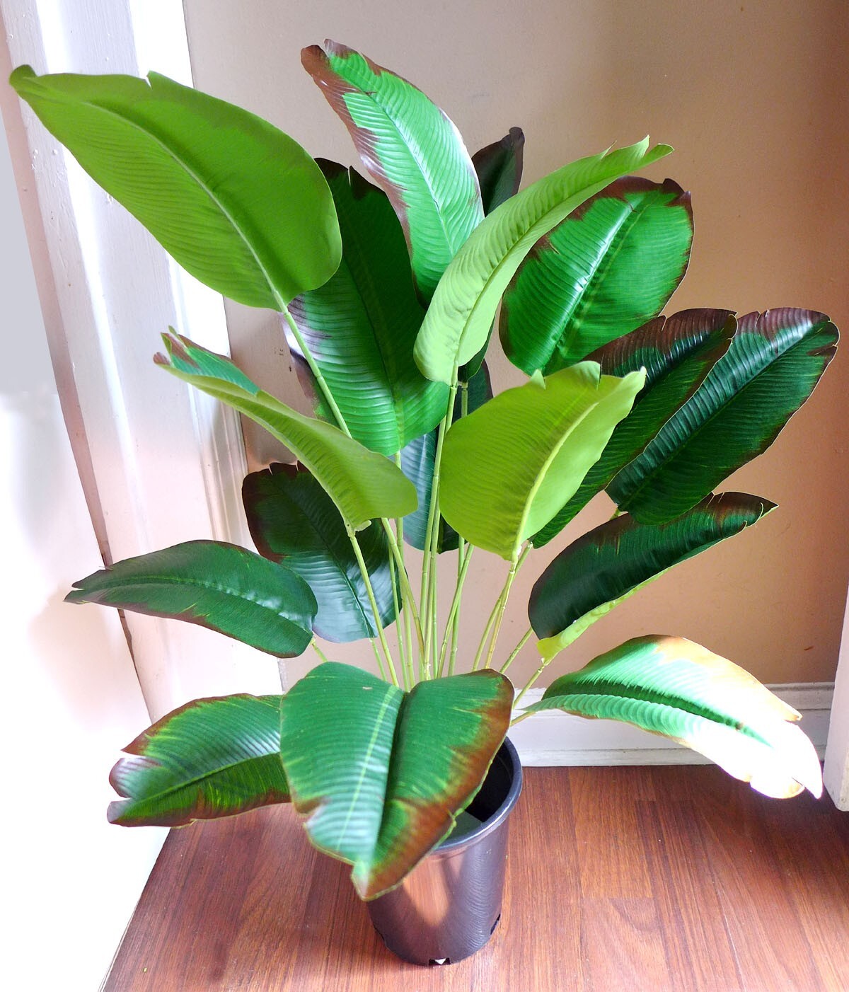 26″ Hight Artificial Tropical Plant Banana Tree (#119) Lifelike 18 Autumn Leaves