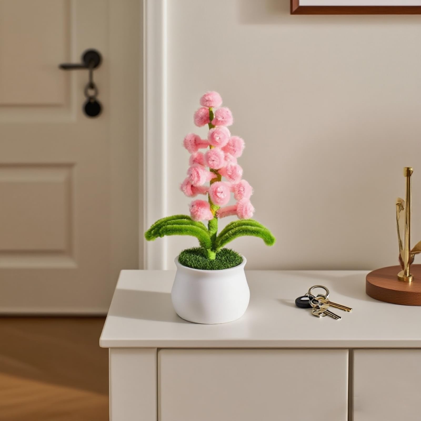 Cute DIY Artificial Flowers Multi-Color Cedar Small Potted Plants Car Decorat…