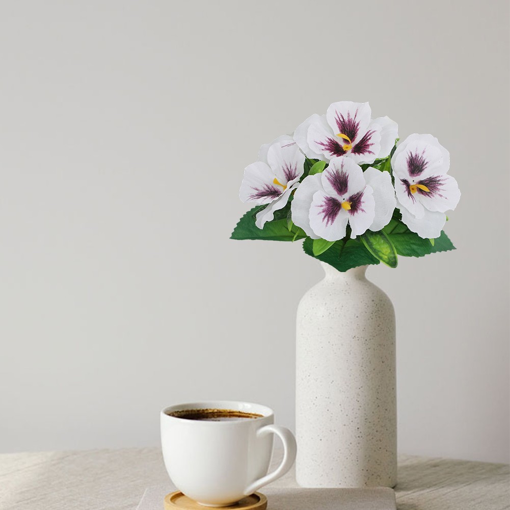 Decorative Artificial Pansy Flowers in 6 Colors for Table and Wall Art