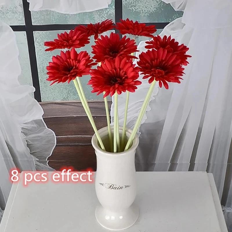 New 2/5pcs Artificial Flower 10cm Silk Daisy Coreopsis Gerbera Fake Flower Decor