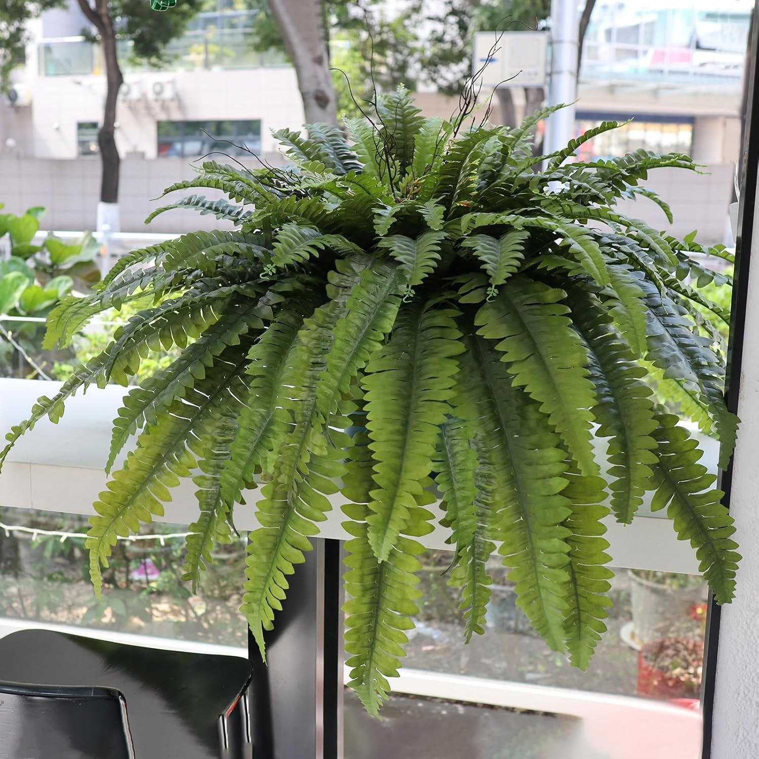 50″ Fake Ferns Artificial Plants Large, 98 Fronds Artificial Ferns for Outdoors