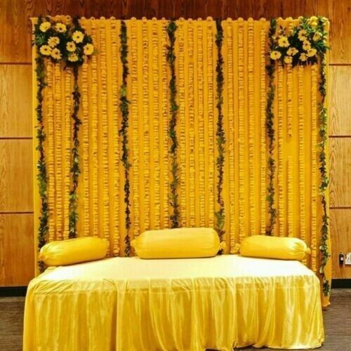 20 PCs yellow Artificial Marigold Flower Garlands Indian Wedding Decoration
