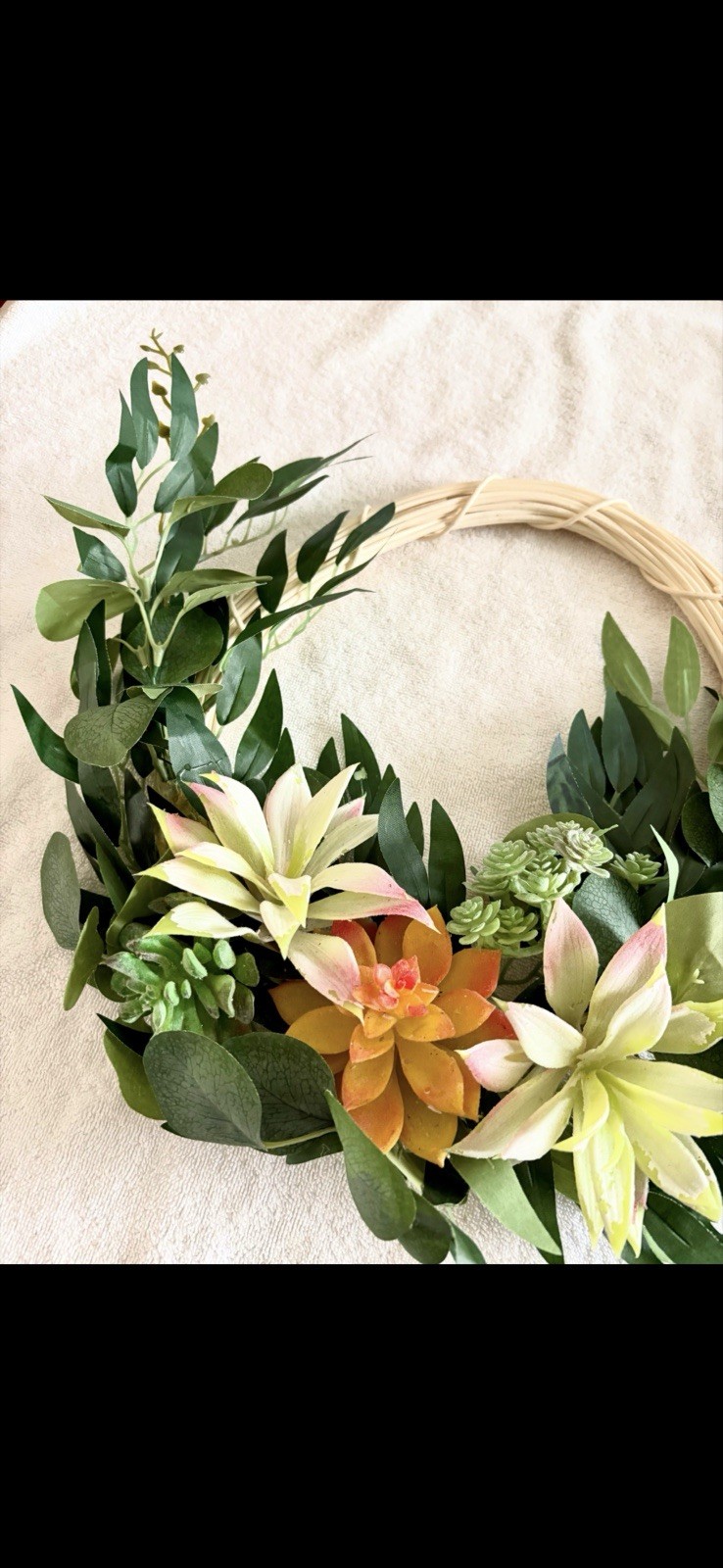 Artificial Succulent Wreath Spring Artificial Floral Wreath