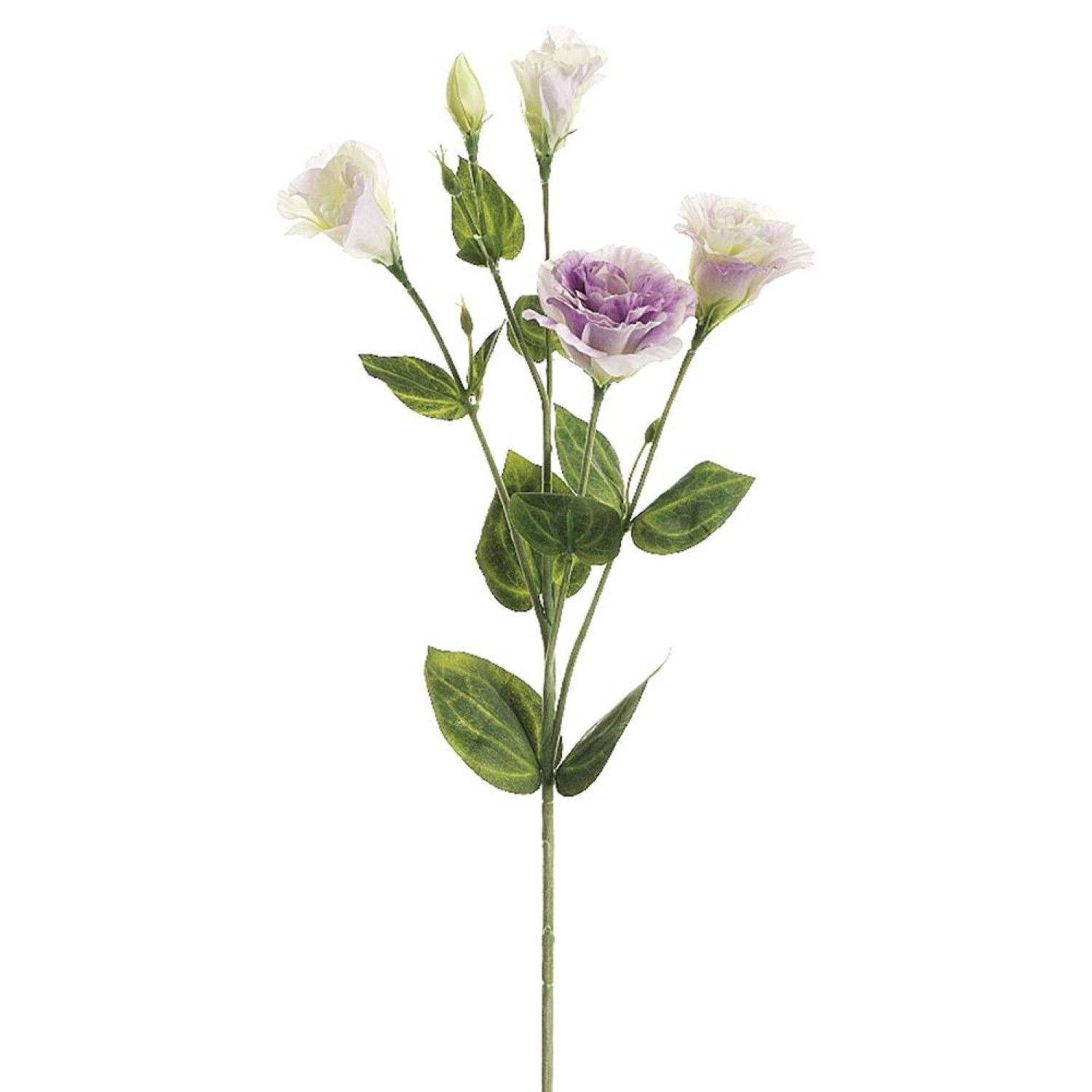 Lisianthus Artificial Floral Spray – 30″ – Lavender and White